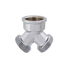 Schlösser Armaturen MS-Y-VERTEILERSTUECK DN20, 3/4" 2xAG, 1xIG, MESSING VERCHROMT