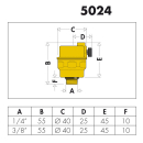 Caleffi Robocal® 3/8" Schnellentlüfter