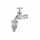 Schlösser Armaturen AUSLAUFVENTIL MIT RB, RV, SV KNEBEL-OT, SCHW, 3/4", POL.CHR, DVGW