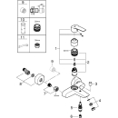 GROHE Einhandmischer Wanne Eurosmart NEU Wandmontage,...