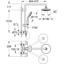 GROHE Brausestangenset Euphoria System 180