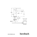 Herzbach MARE WT-Einlochbatterie S-Size mit Ablauf Chrom