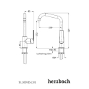 Herzbach VENTURA Spültisch-Einlochbatterie...
