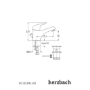 Herzbach KAPPA WT-Einlochbatterie mit Ablauf Chrom