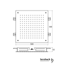 Herzbach LIVING SPA Deckeneinbau-Regenbrause 500x500mm...