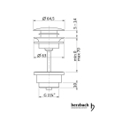 Herzbach DESIGN IX PVD Universal Ablaufventil 1 1/4"...