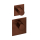 Herzbach LOGIC XL 1 / 1+ TA-Farbset 2 Blenden eckig 2 Griffe rund Copper Steel