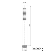 Herzbach LIVING SPA Stabhandbrause rund Black Steel