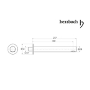 Herzbach DESIGN iX PVD Wandauslauf 240mm rund gerade...