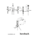 Herzbach ANAIS Fünfloch-Wannenarmatur mit Auslauf Chrom