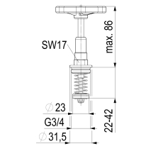Schlösser Armaturen FETTKAMMER-OT FUER KFR-VENTIL DIN3502, STEIG.SP, DN20, 3/4", EPDM