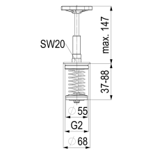 Schlösser Armaturen FETTKAMMER-OT FUER KFR-VENTIL DIN3502, STEIG.SP, DN50, 2", EPDM