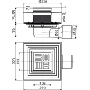 AlcaDrainBodenablauf 105×105/50/75 mm mit einem...