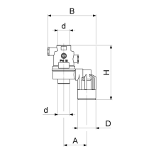 Schlösser Armaturen SYSTEMTRENNER BA4 MIT ABLAUF- TRICHTER, DN15, MATT CHROM, DVGW