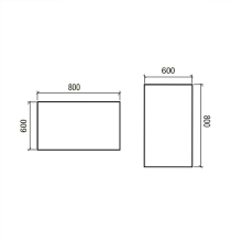 Spiegel REFLEXO 800 mit Led-Leuchte (4, 4 W/m - 4000ºK) IP44 800 x 600 mm