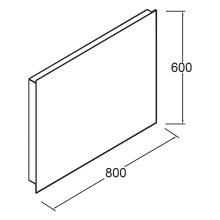 Spiegel REFLEXO 800 mit Led-Leuchte (4, 4 W/m - 4000ºK) IP44 800 x 600 mm