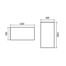 Spiegel REFLEXO 1000 mit Led-Leuchte (4, 4 W/m - 4000ºK) IP44 1000 x 600 mm