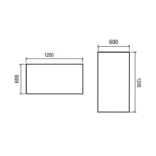 Spiegel REFLEXO 1200 mit Led-Leuchte (4, 4 W/m - 4000ºK) IP44 1200 x 600 mm