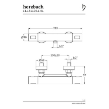 Herzbach LIVING Thermostat-Brausebatterie Aufputz rund CoolBody Chrom