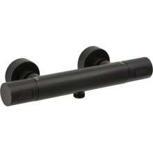 Herzbach LIVING Thermostat-Brausebatterie Aufputz rund CoolBody Schwarz matt