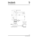 Herzbach MARE WT-Einlochbatterie M-Size mit Ablauf Chrom