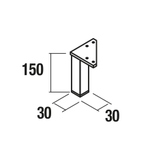 2er Set Füße 150mm Badmöbel