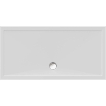 Schröder Rechteckduschwanne Deepstone E 160x80x2 cm weiß, Mineralguss