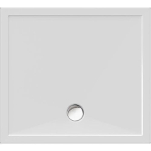 Schröder Viereck Duschwanne Deepstone E 100x90x2 cm weiß, Mineralguss