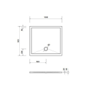Schröder Viereck Duschwanne Deepstone E 100x90x2 cm...