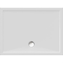 Schröder Viereck Duschwanne Deepstone E 120x90x2 cm weiß, Mineralguss