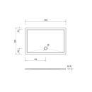 Schröder Rechteckduschwanne Deepstone E 140x90x2 cm...