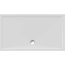 Schröder Rechteckduschwanne Deepstone E 160x90x2 cm weiß, Mineralguss
