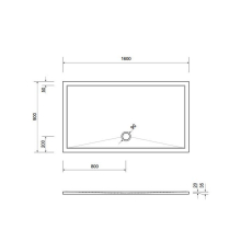 Schröder Rechteckduschwanne Deepstone E 160x90x2 cm weiß, Mineralguss