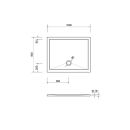Schröder Viereck Duschwanne Deepstone E 100x80x2 cm...