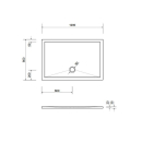 Schröder Viereck Duschwanne Deepstone E 120x80x2 cm...