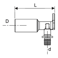 TECE profil System-Wandscheibe 1/2" x 1/2" Rotguss, Länge 82 mm
