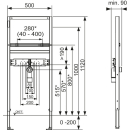TECEbase Waschtisch-Set Breite 50cm Bauhöhe 1120mm...