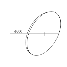 Spiegel MOON 800 Rounder Wandspiegel mit LED-leuchte (4, 4 W/m - 4000ºK.) IP 44 d 800 mm