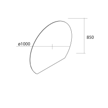 SUNRISE Spiegel 1000 Rounder Wandspiegel mit LED-leuchte