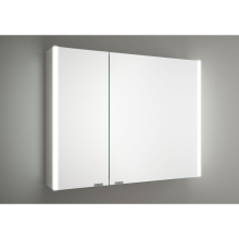 Spiegelschrank ALLIANCE 800 2 Spiegeltüren doppelt verspiegelt inkl. Schalter und Steckdose und mit seitlichem LED-Licht(22W) 830 x 650 x 150 mm