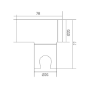 Beitz & Walz AQVASHOWER Konuswandhalter rund,...