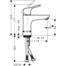 hansgrohe Focus Einhebel-Waschtischmischer 100 ohne...