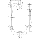 hansgrohe Croma 220 Showerpipe mit Brausearm 40 cm,...