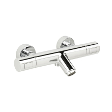 Herzbach LIVING Thermostat-Wannenbatterie Aufputz rund Chrom