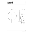Herzbach DEEP Wannenbatterie Farbset Chrom