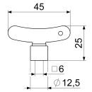 Schlösser Armaturen STECKSCHLUESSEL DN15, 1/2"...