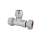 Schlösser Armaturen T-STUECK M. 2 QUETSCHVERSCHR.+ 1 UE-MU, DN10, 3/8"x10MM, VERCHROMT