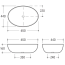 Beitz & Walz AqvaCeramica Aufsatzwaschtisch 650 x 440...