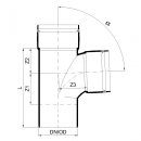 PoloPlast POLO KAL XS Abzweig DN 90/90, 87,5 Grad