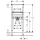Geberit Duofix Waschtisch-Element für Einlocharmatur, Bauhöhe 1120 mm